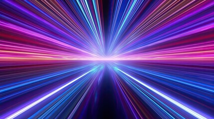 Poster - Abstract blue light digital background, Generative AI