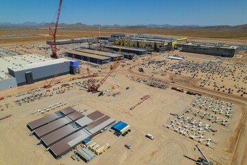 Aerial view of Taiwan semiconductors Mega Factory under construction in North Phoenix, Arizona.