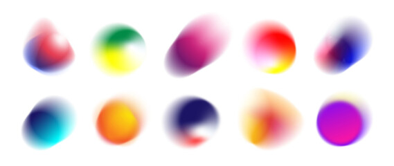 Poster - Set of abstract gradient light element