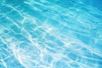 Wall Mural - Surface of water blue swimming pool background, Generative AI