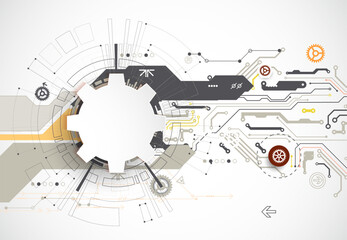 Abstract technology circuit board. Communication concept.