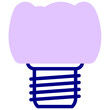 tooth implantation colored vector icon