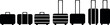 Set of suitcase isolated icons collection. Vector ilustration
