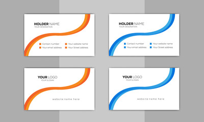 Canvas Print - Creative unique, Professional, Luxury, Modern and simple corporate business visiting card design template ideas for personal identity stock illustration