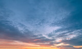 Fototapeta Zachód słońca - Beautiful colorful sunset sky textures for sky replacement 