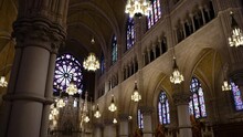 Inside View Of Saint Patrick Cathedral In New York City