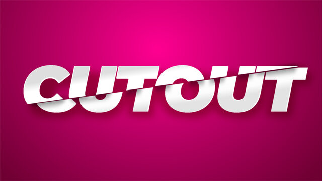 Cutout text effect, editable sliced text style