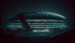 Football stadium at night Ai generated image