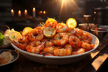 Grilled Shrimp On A Plate