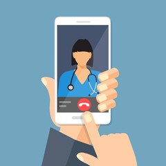 Poster - chiamata cellulare medico online web app 