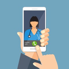Poster - chiamata cellulare medico online web app 