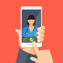 Poster - chiamata cellulare medico online web app 