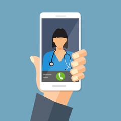 Poster - chiamata cellulare medico online web app 