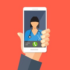 Poster - chiamata cellulare medico online web app 