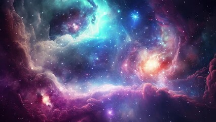 Wall Mural - galaxy and nebula. abstract space background. endless universe with stars and galaxies in outer spac