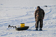 © Barbara - Ice FIshing On Fox River In De Pere, Wisconsin, In Late December