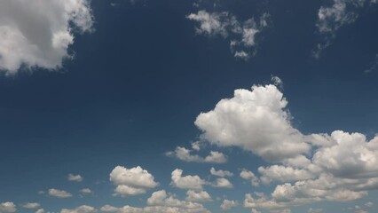 Wall Mural - blue sky clouds time lapse. ideal for sky overlay replacement. 4k, 30 fps, h265