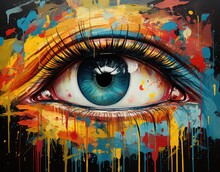 Colorful Graffiti Eye.