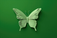 Butterfly On Green Leaf