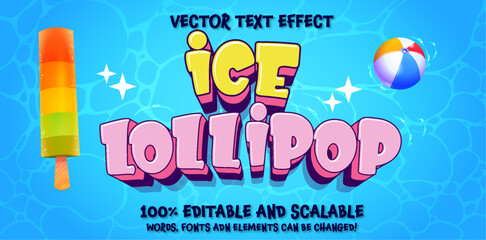 Leinwandbilder - Editable text style effect - retro summer pool text in grunge style theme