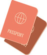 International passport icon vector illustration. Concept travel and vacation document.