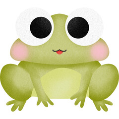 Lovely green frog