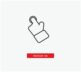 Poster - Touch vector icon. Symbol in Line Art Style for Design, Presentation, Website or Mobile Apps Elements, Logo. Pixel vector graphics - Vector