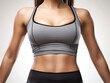 © Tatiana - Chest and upper body of a beautiful athletic young woman, close-up. Generative AI