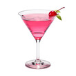 Cosmopolitan pink drink over isolated background