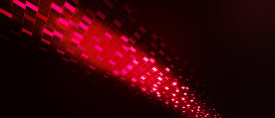 Set of abstract technology web banner