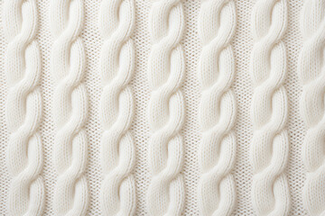 White knitted texture, resembling a cozy sweater.