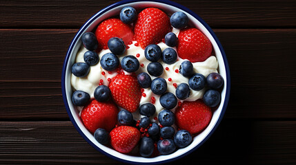 Wall Mural - Star-Spangled Summer Delights: Red, White, and Blue Foods for Fourth of July Celebration