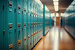 © ADDICTIVE STOCK - A row of green lockers in a hallway created with Generative AI technology