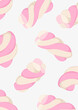 Marshmallow vector background, pink marshmallow
