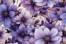 Seamless Floral Pattern Set Modern Exotic Design For Paper, Cover, Fabric, Interior Decor And Other Users. Generative Ai