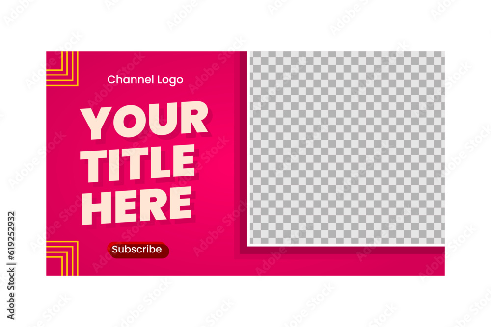 Youtube Thumbnail Example File youtube thumbnail template Stock Vector | Adobe Stock