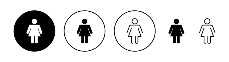 Female icon set for web and mobile app. woman sign and symbol