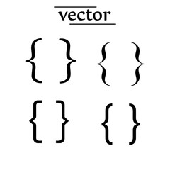 Poster - Bracket set collection. vector flat illustration on white background..eps