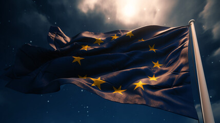 Wall Mural - flag of the world in the wind