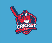 Cricket Logo Vector Illustration Artwork