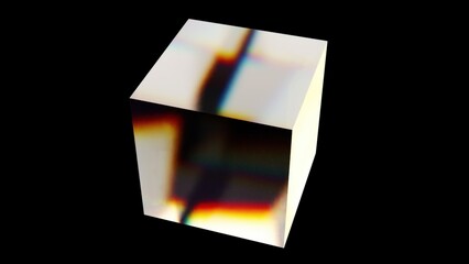 Fototapete - Glossy dispersion cube