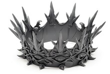 Black Spiked Crown. Generative AI