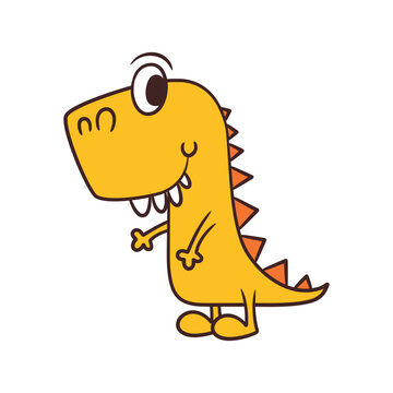 Cute Dinosaur Vector Illustration hand drawn