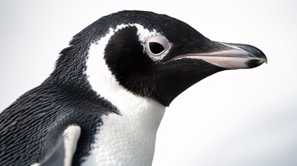 Wall Mural - penguin on white background generative ai