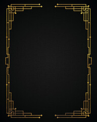 Golden luxury ornamental frame, Wedding, party, invitation background, Royal gold frame, antique, vintage gold style 114, abstract black gold.