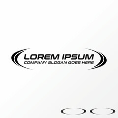 Poster - Logo design graphic concept creative abstract premium free vector stock simple cutting swoosh ellipse emblem template. Related to around unique sign