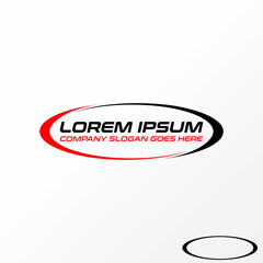Poster - Logo design graphic concept creative abstract premium free vector stock simple cutting ellipse emblem template. Related to initial around unique sign
