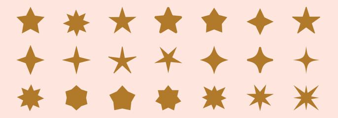Wall Mural - star burst sticker vector set. stars collection. star icons. starburst retro sale badge. star blank 