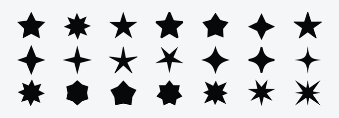 star burst sticker vector set. stars collection. star icons. starburst retro sale badge. star blank 