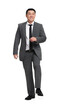 © New Africa - Businessman in suit walking on white background